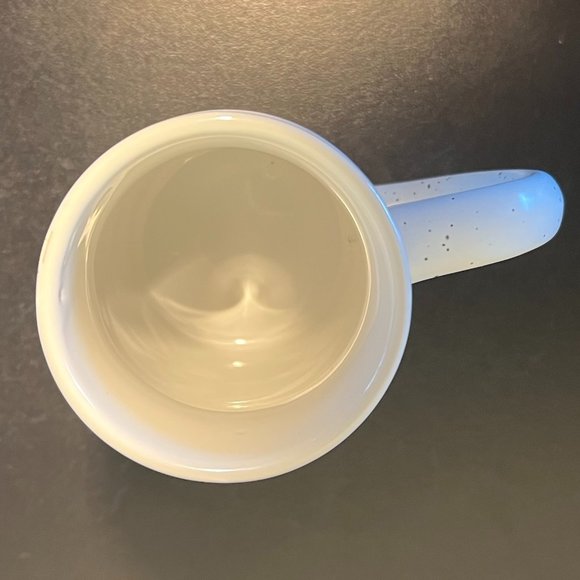 THRESHOLD White and Gray Speckled Ribbed Stoneware Mug with Unglazed Gray Base - Picture 9 of 11